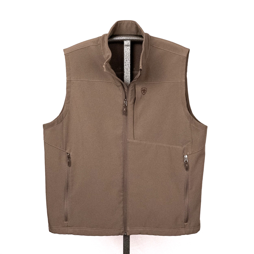 Ariat Vernon 2.0 Softshell Zip Vest Earthy Khaki Brown Men's XXL Fleece Lined